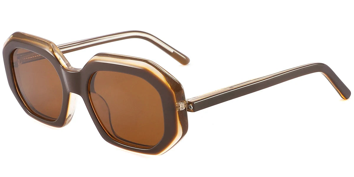 Hexagon Small Frame Sunglasses Polarized