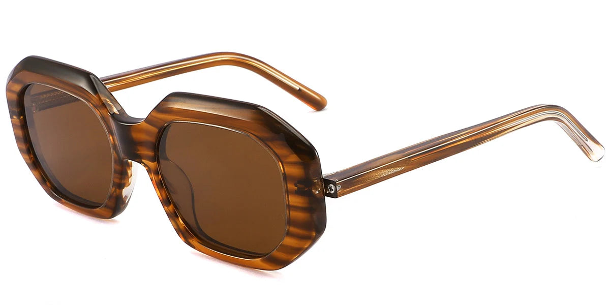 Hexagon Small Frame Sunglasses Polarized