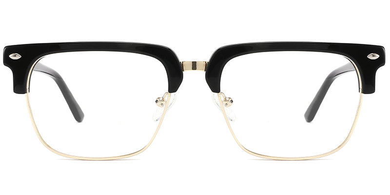Acetate;Metal Browline Eyeglasses F3204